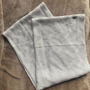 Gray Textured Knit Infinty Scarf